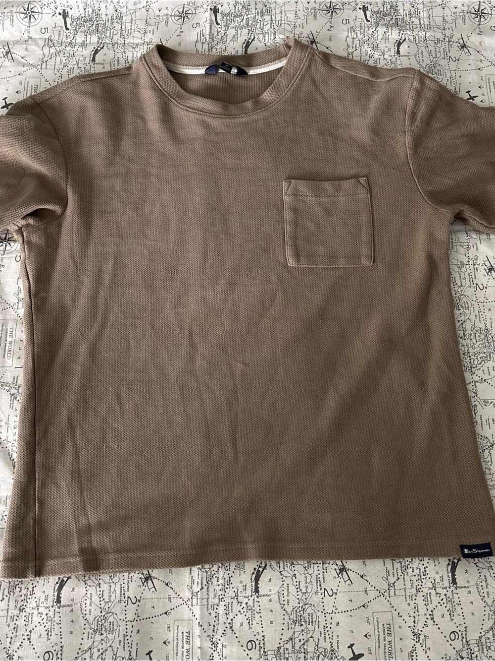 Ben Sherman Short Sleeve Pocket Tee in Taupe